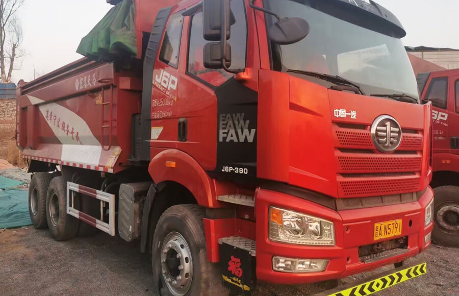 FAW J6P Used Dump Trucks 6x4 390HP For Sale