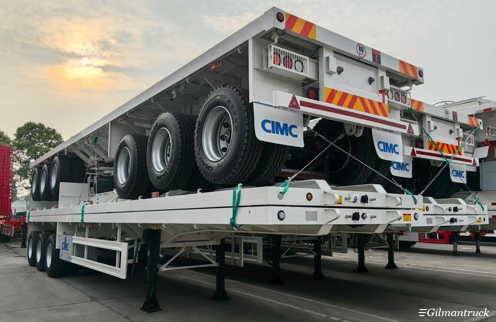CIMC 3-axle 40-foot container flatbed semi-trailer